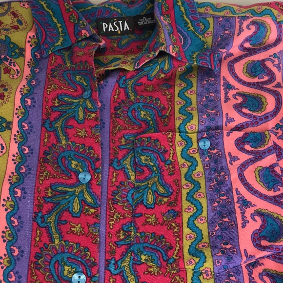 Vintage 80’s Button Down Long Sleeve Shirt M - Picture 4 of 4